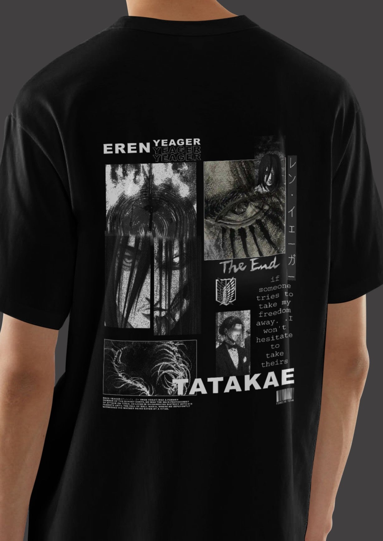 Attack On Titan Graphic Design T-Shirt