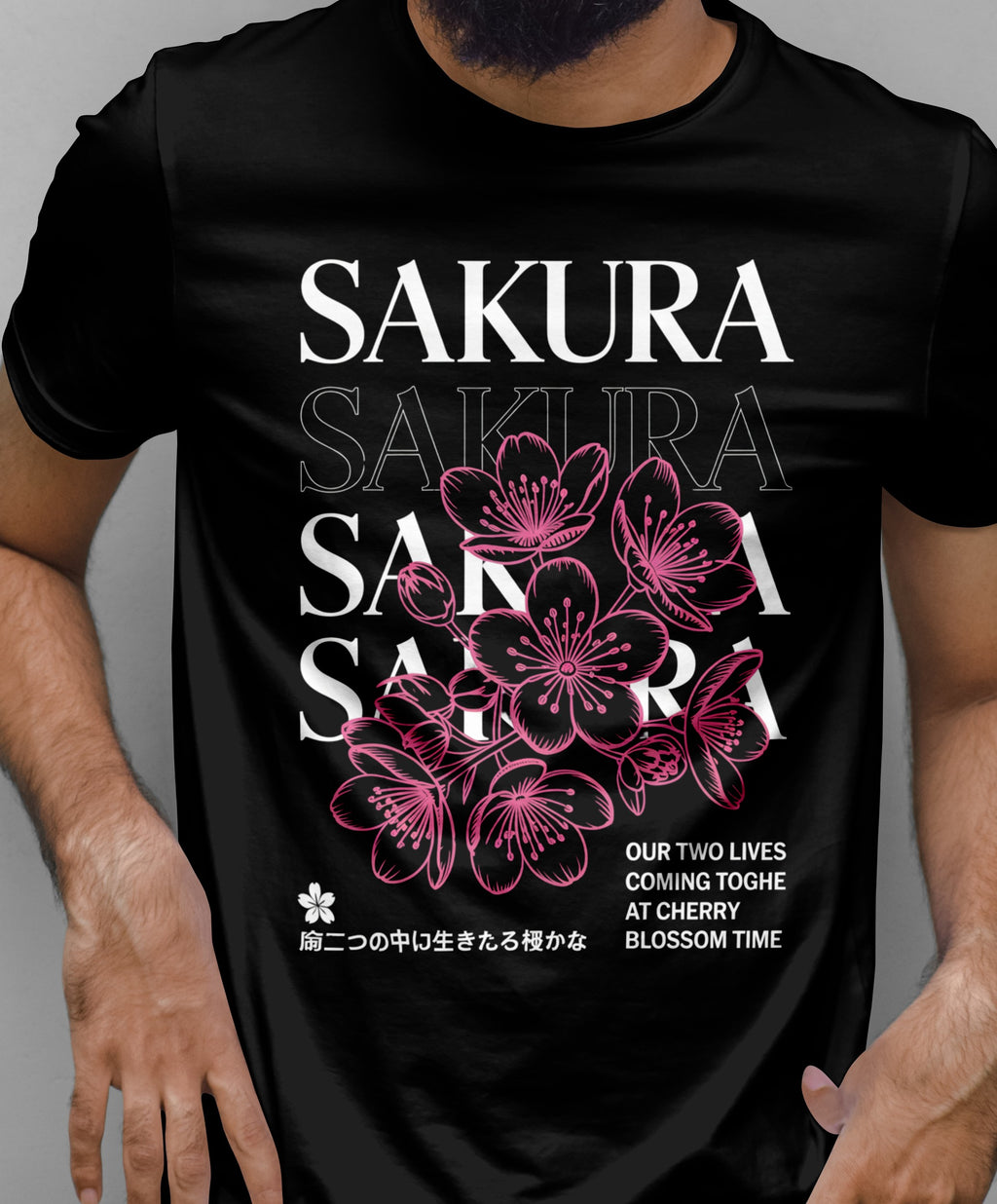 Sakura Graphic Design T-Shirt