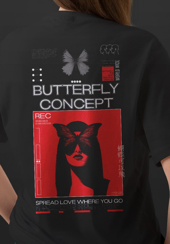 Butterfly Concept Graphic Design T-Shirt