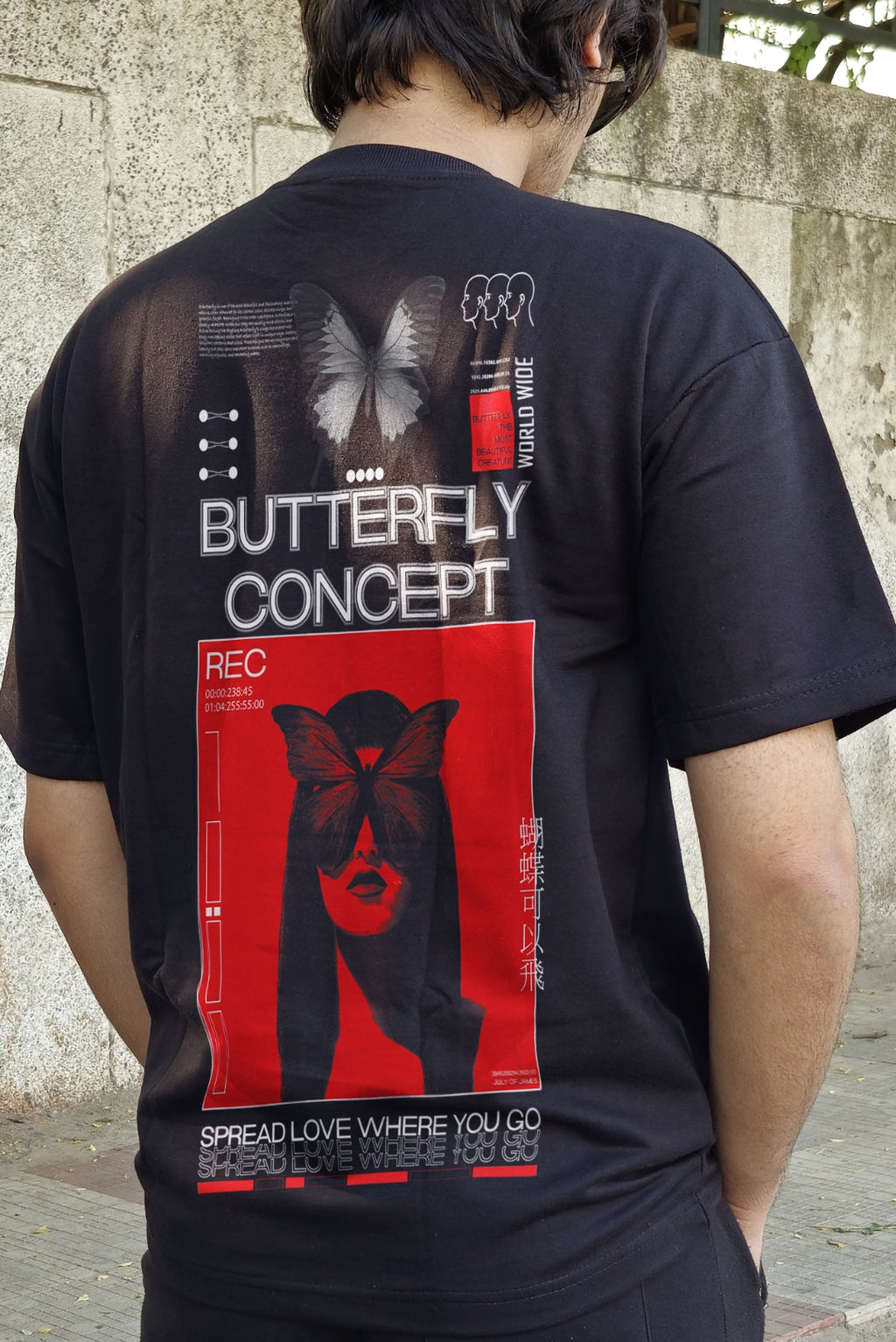 Butterfly Concept Graphic Design T-Shirt